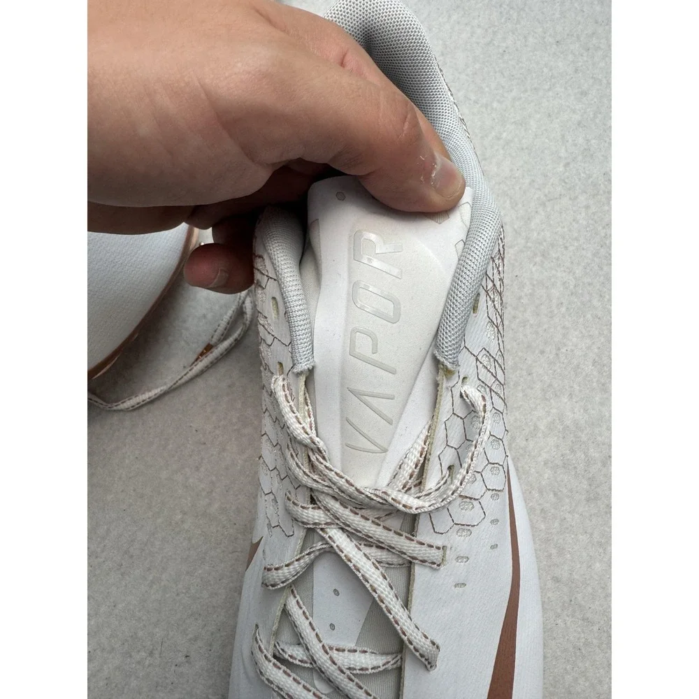 Nike Vapor Ultrafly Elite Football Cleats Mens Sz 14 White Chrome Metallic